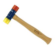 Estwing Red and Yellow Rubber Mallet Hammers thumbnail 1