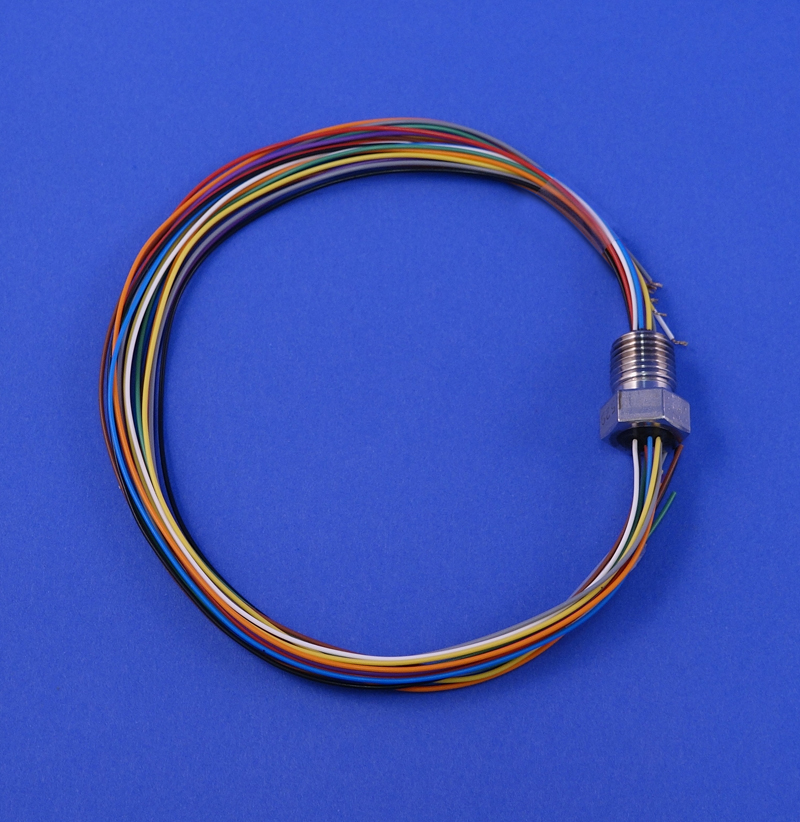 Stainless Steel 1/4 NPT fitting features: Feeds through 10 (26 AWG) wires. Epoxy sealed to handle up to 300 psi. thumbnail 2